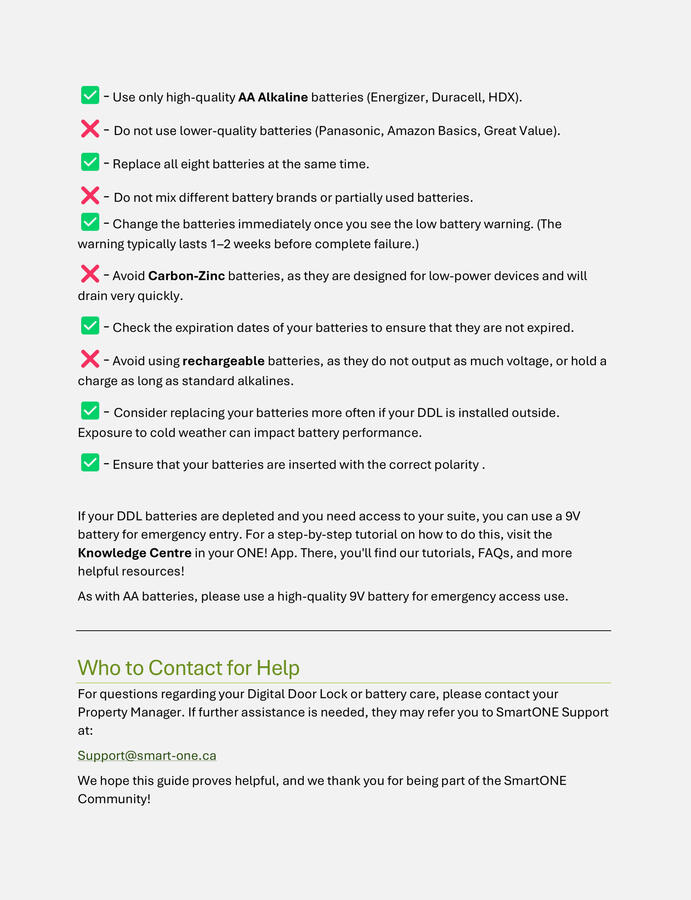 Battery Care Announcement - Page 2