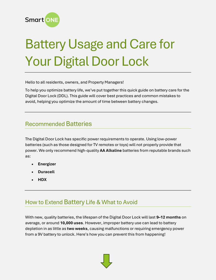 Battery Care Announcement - Page 1